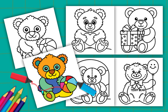 50 Cute Teddy Bear Coloring Pages