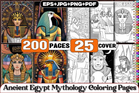 Ancient Egypt Mythology Coloring Book