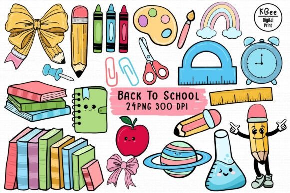 Back to School PNG, Retro School Clipart