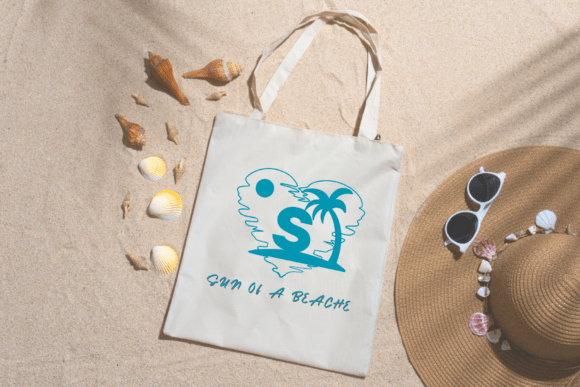 Beach Girl Monogram Font - Preview 2