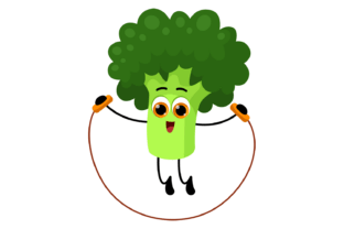 Broccoli Skipping Rope. Happy Healthy Nu Graphic by ladadikart ...