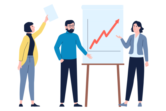 Preview of Financial Report Presentation with Growt business report presentation template