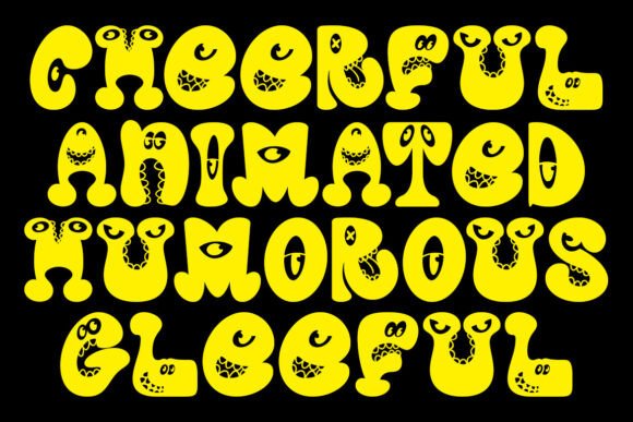 Groovy Visage Font - Preview 3