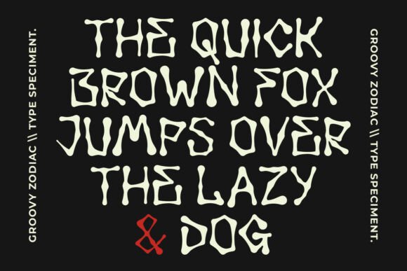 Groovy Zodiac Font PNG with transparent background - Preview 1