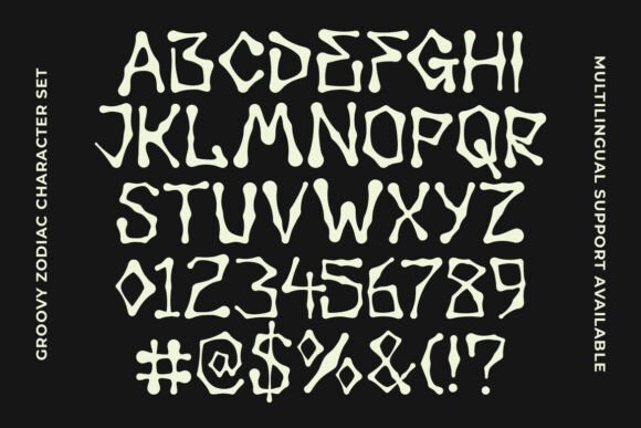 Groovy Zodiac Font PNG with transparent background - Preview 6