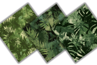 Grunge Tropical Jungle Leaves Patterns Graphic by Creative River ...