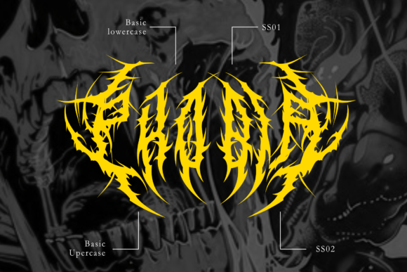Gruthack Font PNG with transparent background - Preview 2