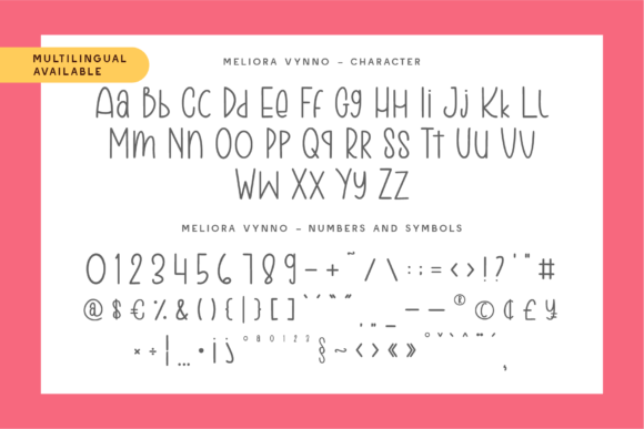 Meliora Vynno Font PNG with transparent background - Preview 1
