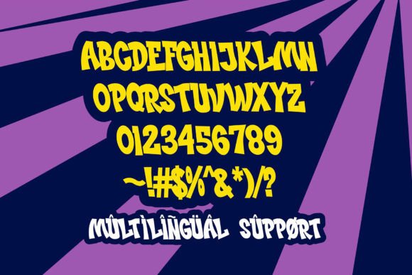 Monkey Graffiti Font PNG with transparent background - Preview 1