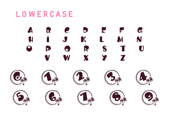 Monogram Summer Font PNG with transparent background - Preview 4