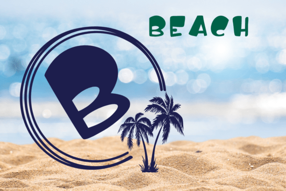 Monogram Summer Font PNG with transparent background - Preview 6