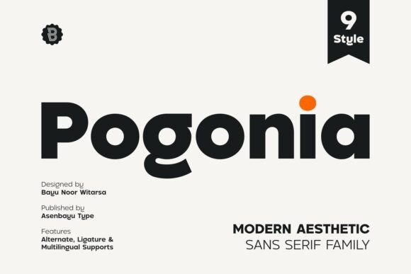Pogonia Sans Serif Font By asenbayu