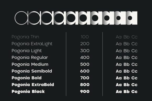 Pogonia Font PNG with transparent background - Preview 1