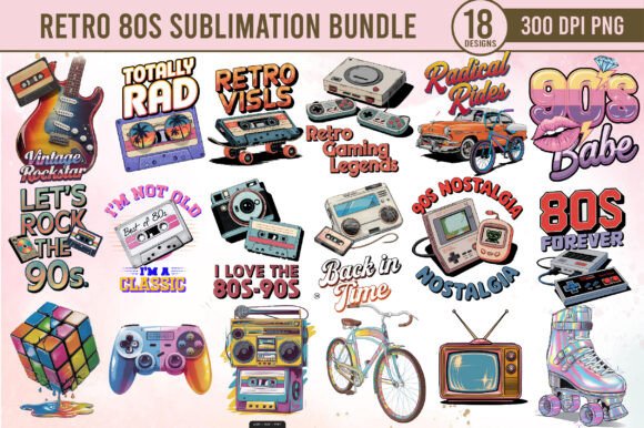 Retro 80s Sublimation Bundle