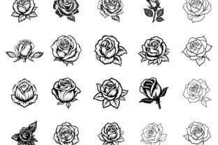 Rose Svg Bundle Graphic by aurnobnandy · Creative Fabrica