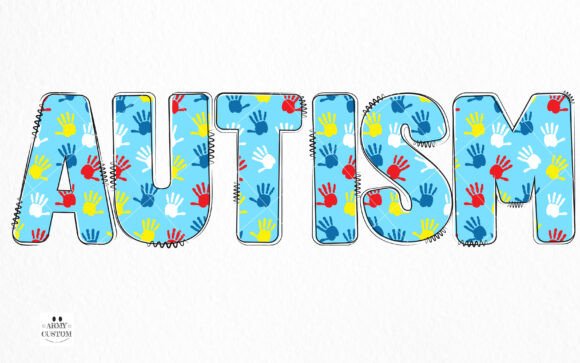 Autism Handprint Font - Preview 1