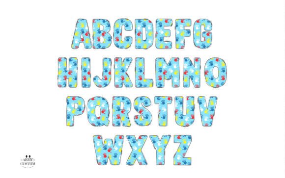 Autism Handprint Font - Preview 2