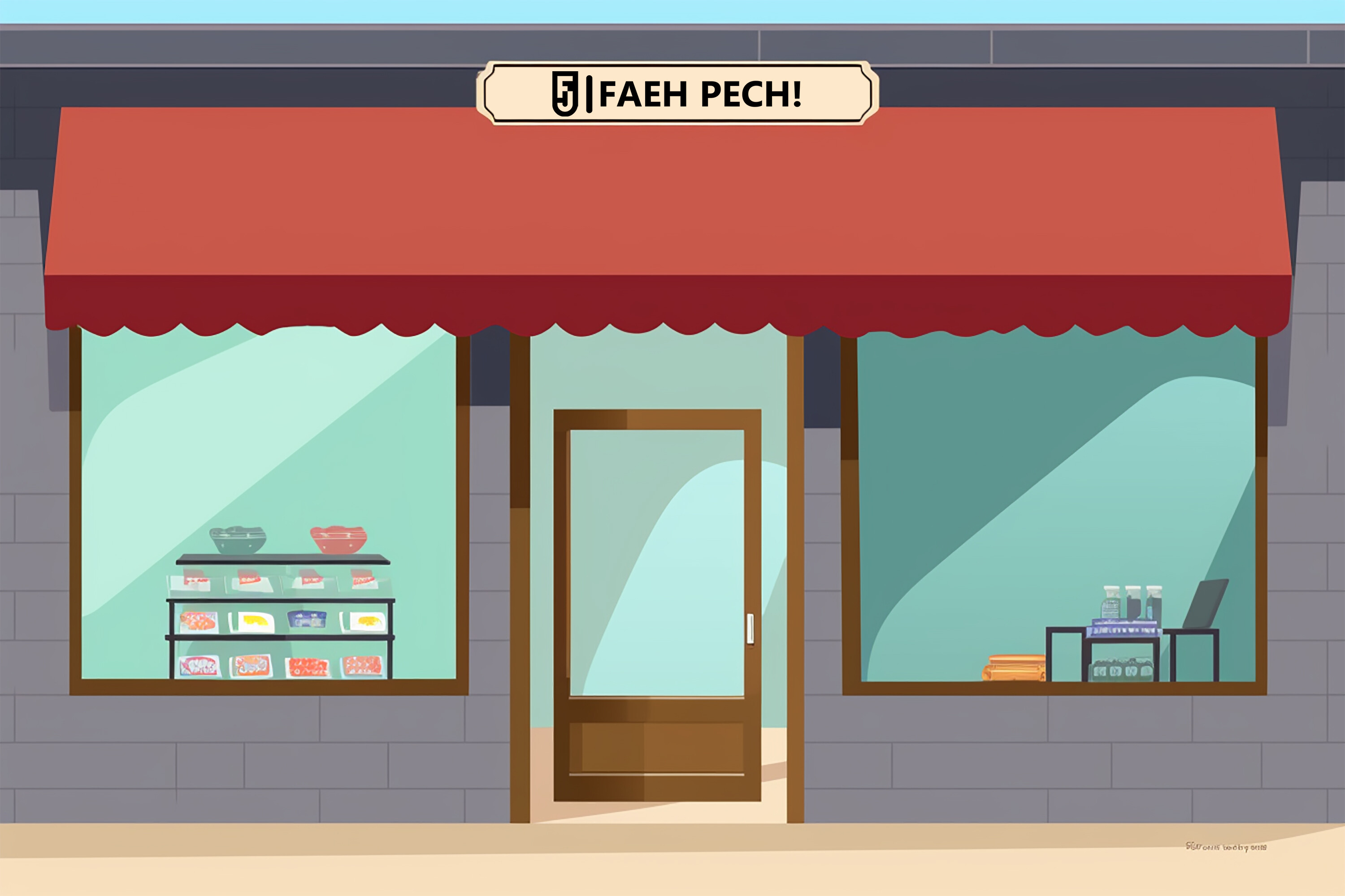 Bakery Front Mockup Design