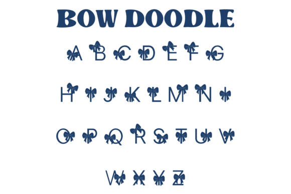 Bow Doodle Font - Preview 1