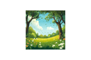 Comic Spring Background Graphic by pcudesigns · Creative Fabrica