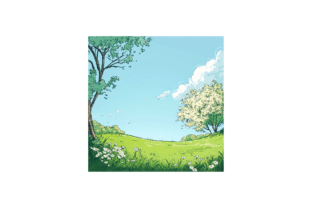 Comic Spring Background Graphic by pcudesigns · Creative Fabrica