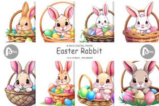 Digital Paper Easter Rabbit Graphic by Artnoy · Creative Fabrica