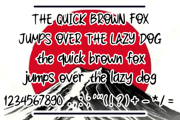 Japan Love Font PNG with transparent background - Preview 3