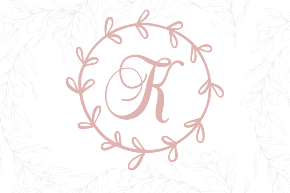 Leaf Monogram Font PNG with transparent background - Preview 3