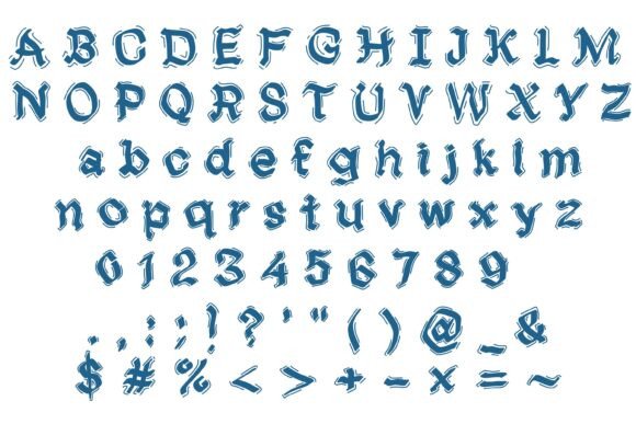 Mystic Stroke Font PNG with transparent background - Preview 2