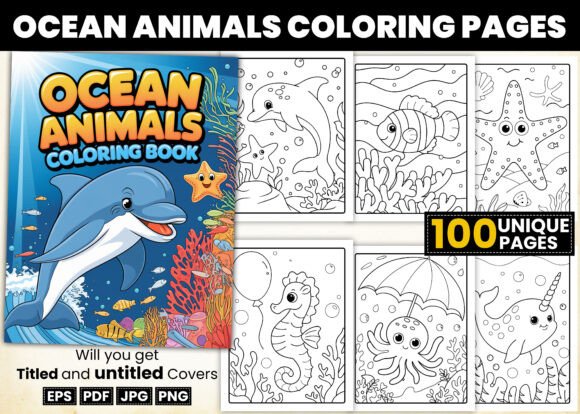 Ocean Animals Coloring Pages for Kids