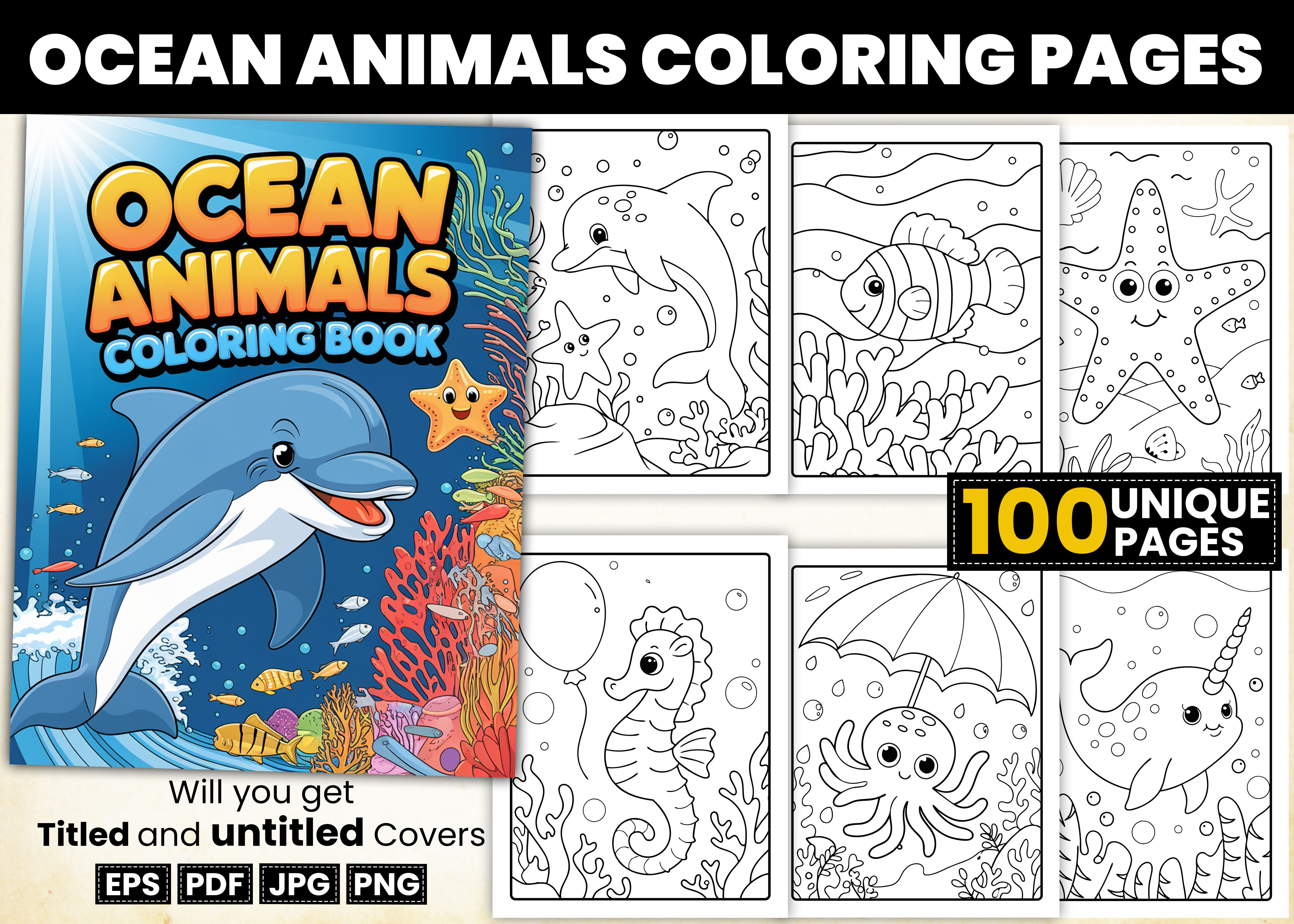 Ocean Animals Coloring Pages for Kids