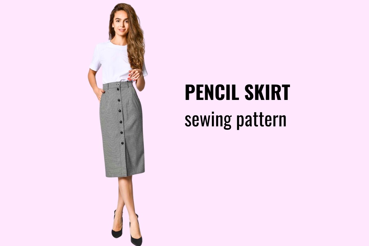 Pencil Skirt Sewing Pattern PDF