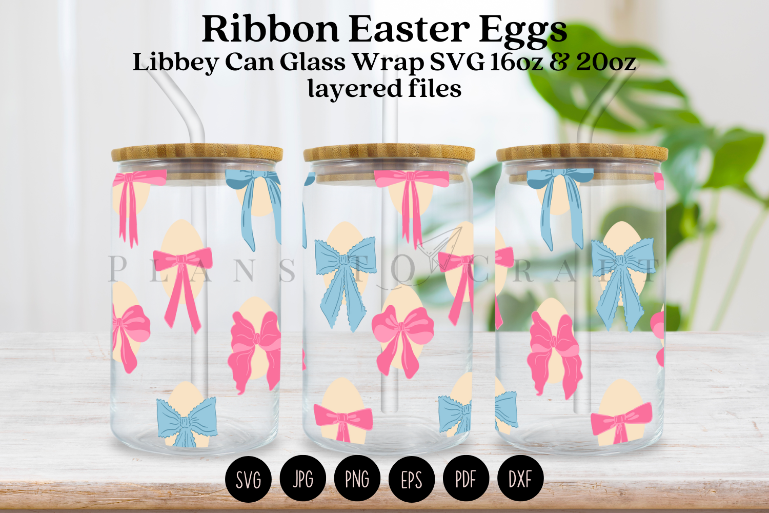 Pink Easter Eggs Libbey Glass Can Wrap Graphic by planstocraft ...