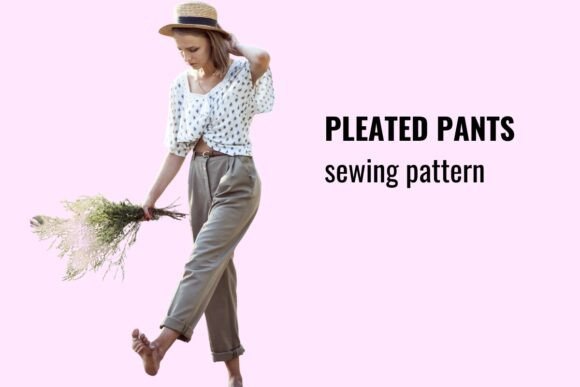 Pleated Pants Sewing Pattern PDF