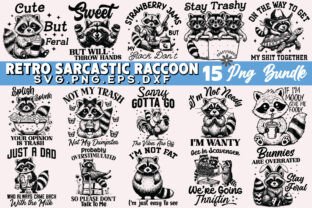 Retro Sarcastic Raccoon Png Bundle Funny Graphic by CraftyIdeas ...
