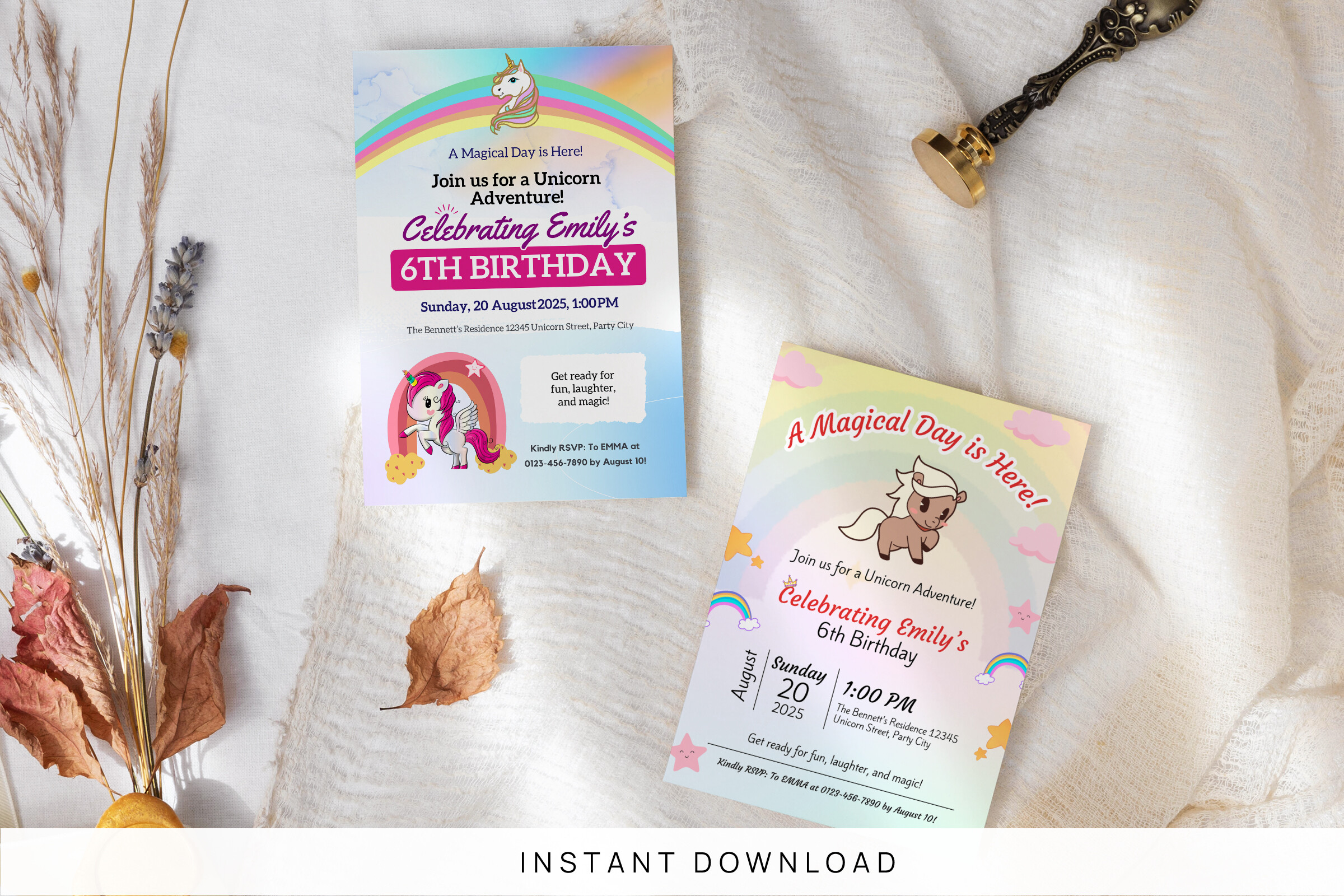 Unicorn Rainbow Girl’s Birthday Party