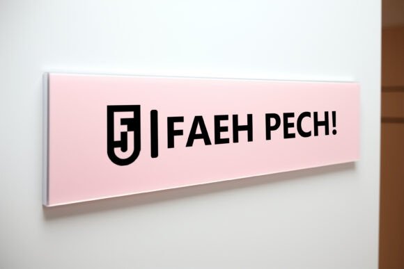 Wall Name Plate Mockup Template