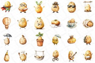 Watercolor Potato Clipart Graphic by Dream Print · Creative Fabrica