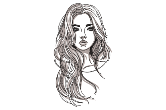 Woman with Flowing Hair