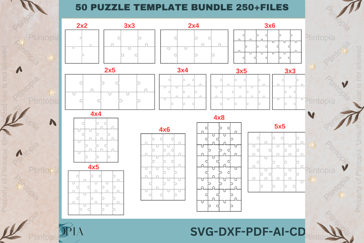 Puzzle Block Indesign 50 Puzzle Designs 289 Graphic by atacanwoodbox · Creative Fabrica