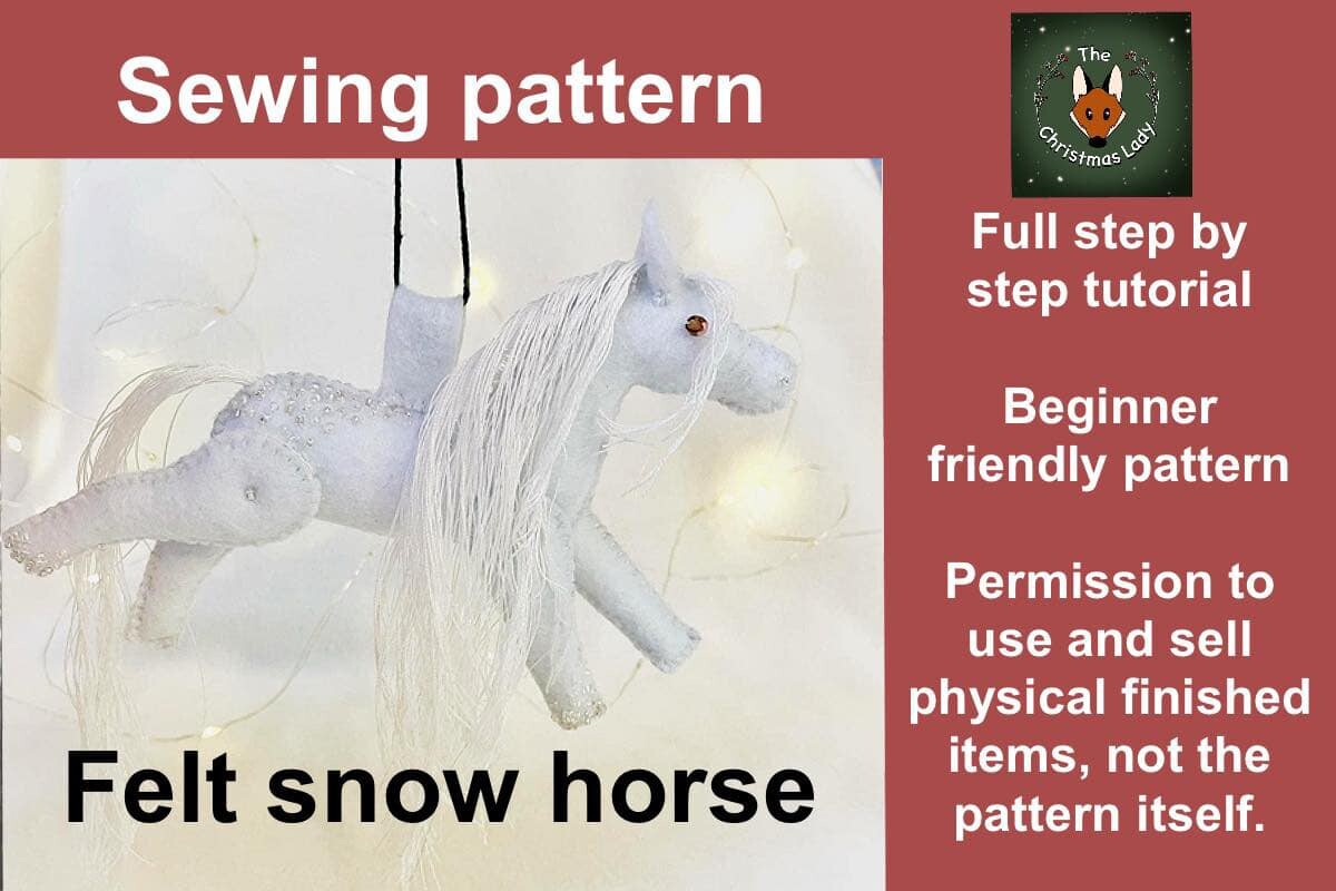 Beaded Felt Horse Ornament Pattern