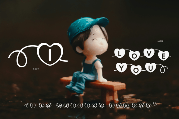 Connected Hearts Font - Preview 1