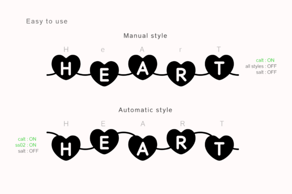 Connected Hearts Font - Preview 3