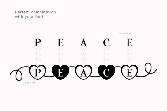 Connected Hearts Font - Preview 6