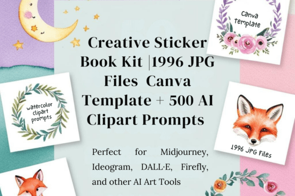 Creative Sticker Book Kit Canva Template Graphic by Dreamwings ...