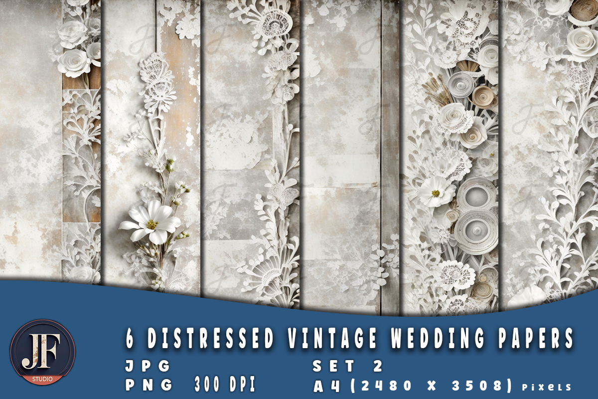 Distressed Vintage Wedding Papers | 2