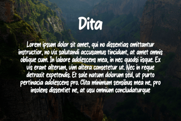 Dita Font - Preview 2