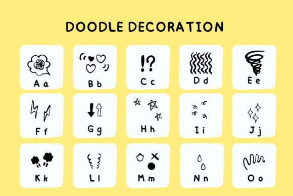 Doodle Decoration Font - Preview 1