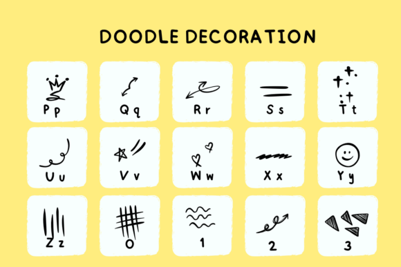 Doodle Decoration Font - Preview 2