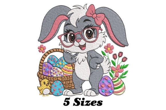 Easter Bunny with a Basket of Eggs
